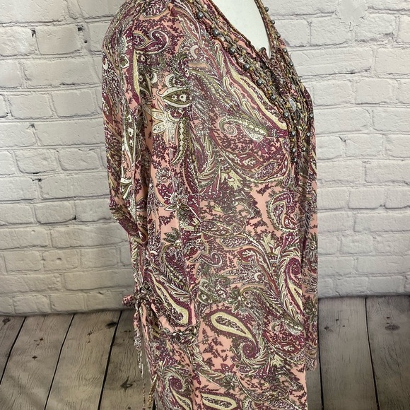 BKE Boutique Paisley Blouse size medium - Picture 4 of 12